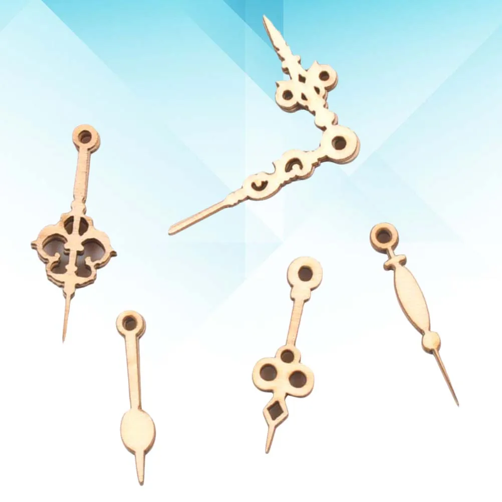 

50pcs Clock Pointer Shape Diy Wooden Pendant Hanging Crafts Creative Home Decor Durable Premium Material Easy Hanging Hole