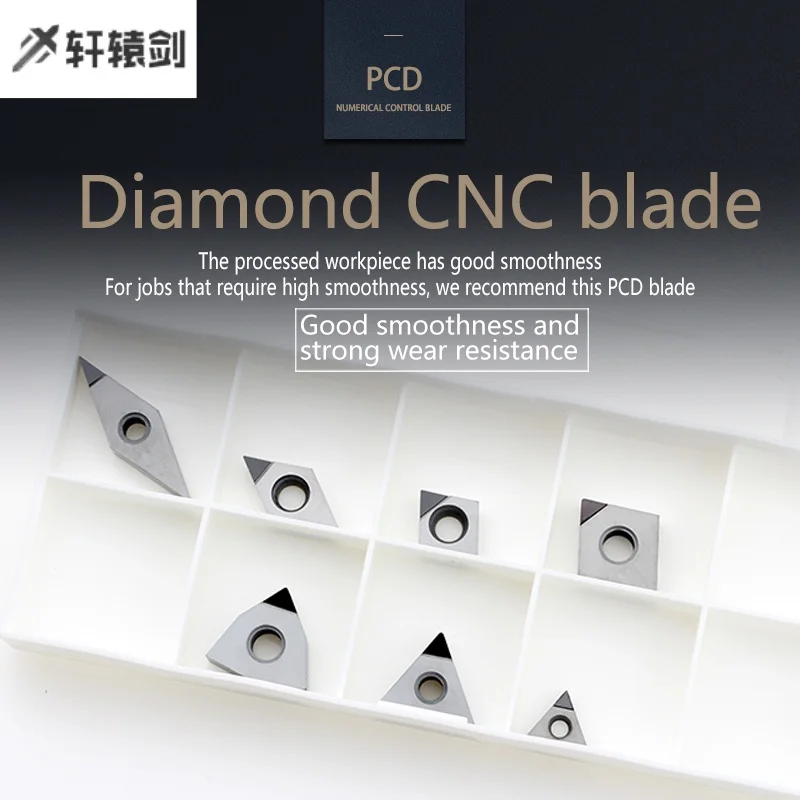 

Инструменты с ЧПУ CCGT/DCGT/TCGT/VBGT/VCGT PCD-вставка для медного алюминия, металла и неметаллических материалов, таких как углеродное волокно