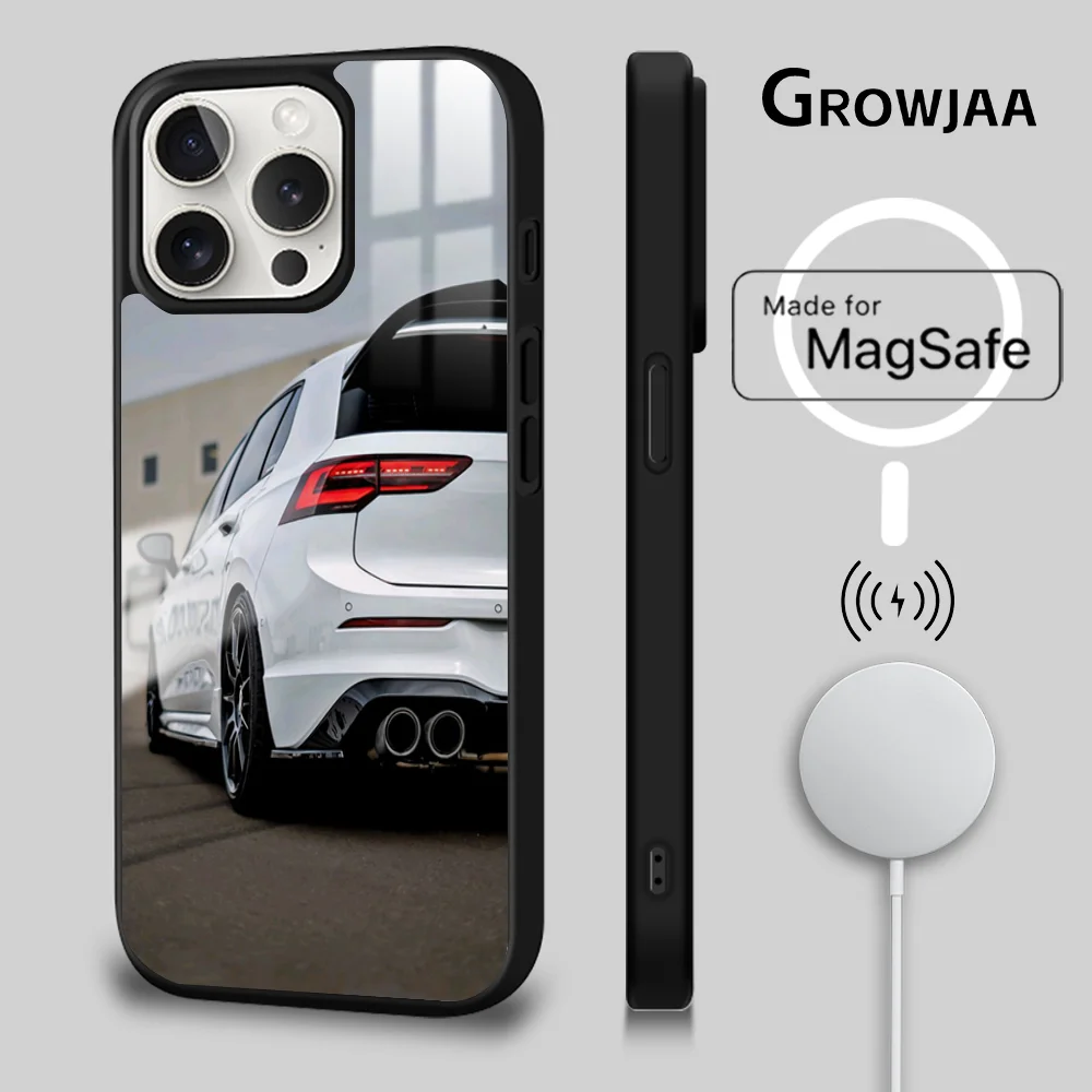 G-Golf-G-GTI-is Cars Cool Magsafe Phone Case For iPhone 15 14 13 12 11 Pro Max Plus Mini Celulares Mirror Wireless Magnet Cover