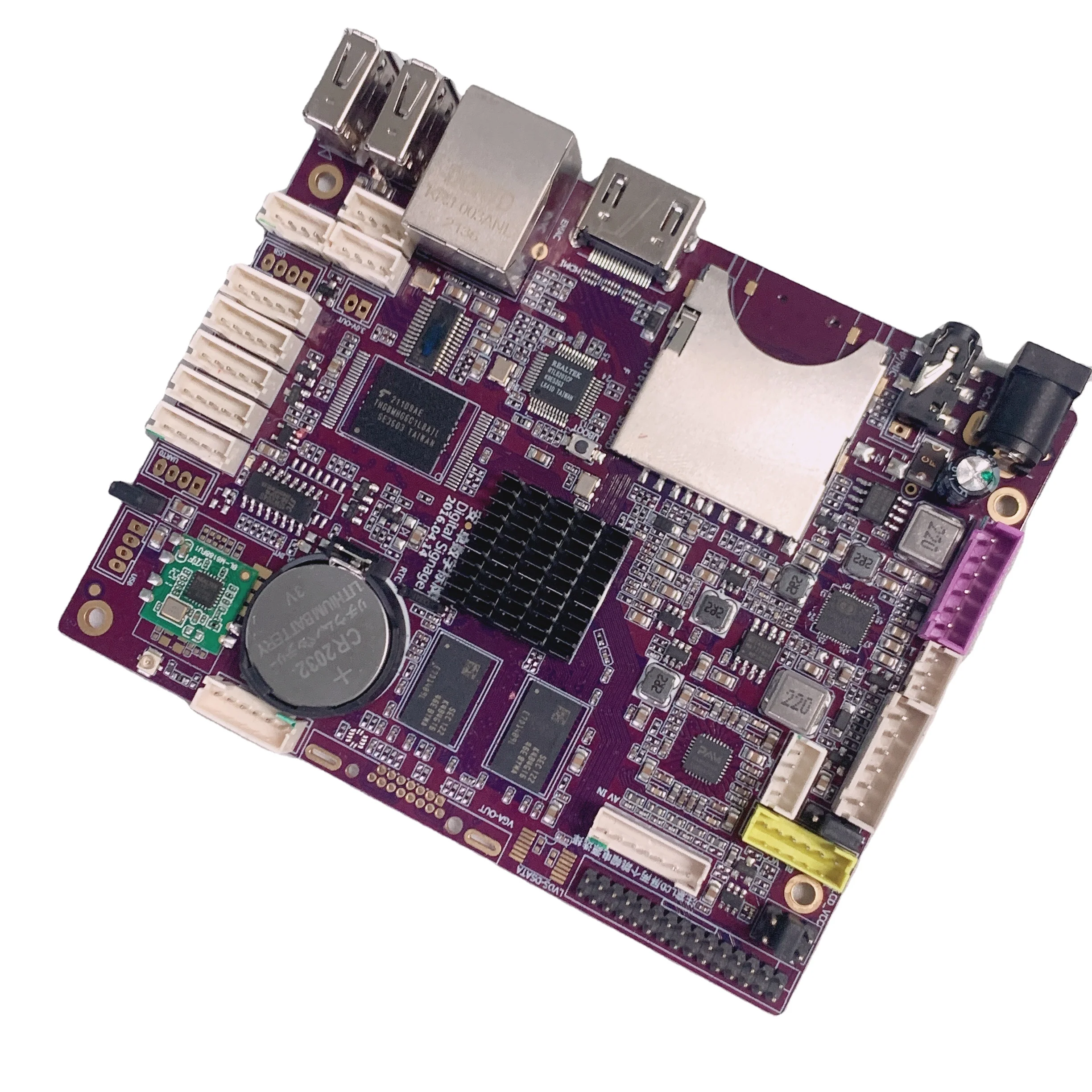 Android PCBA motherboard A20 Digital Signage android control board 1G Ram 8G Rom Circuit PCBA with LVDS hd mi output