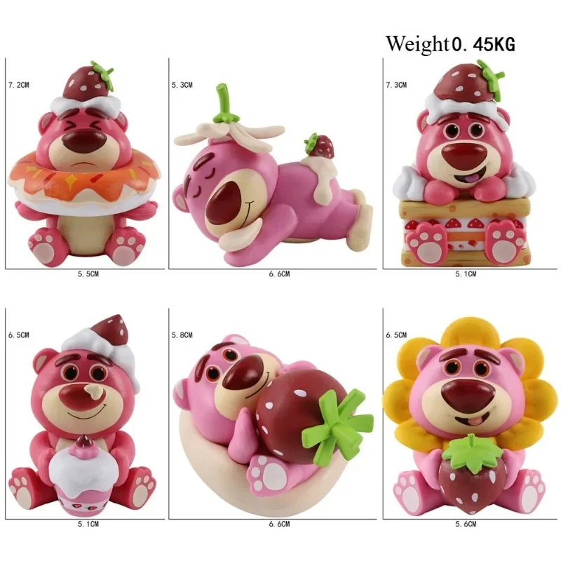 Disney Lotso Doll Decoration Cute Toy Anime Action Figure Q Figural Car Desk Decoration Models Children Christmas Birthday Gifts