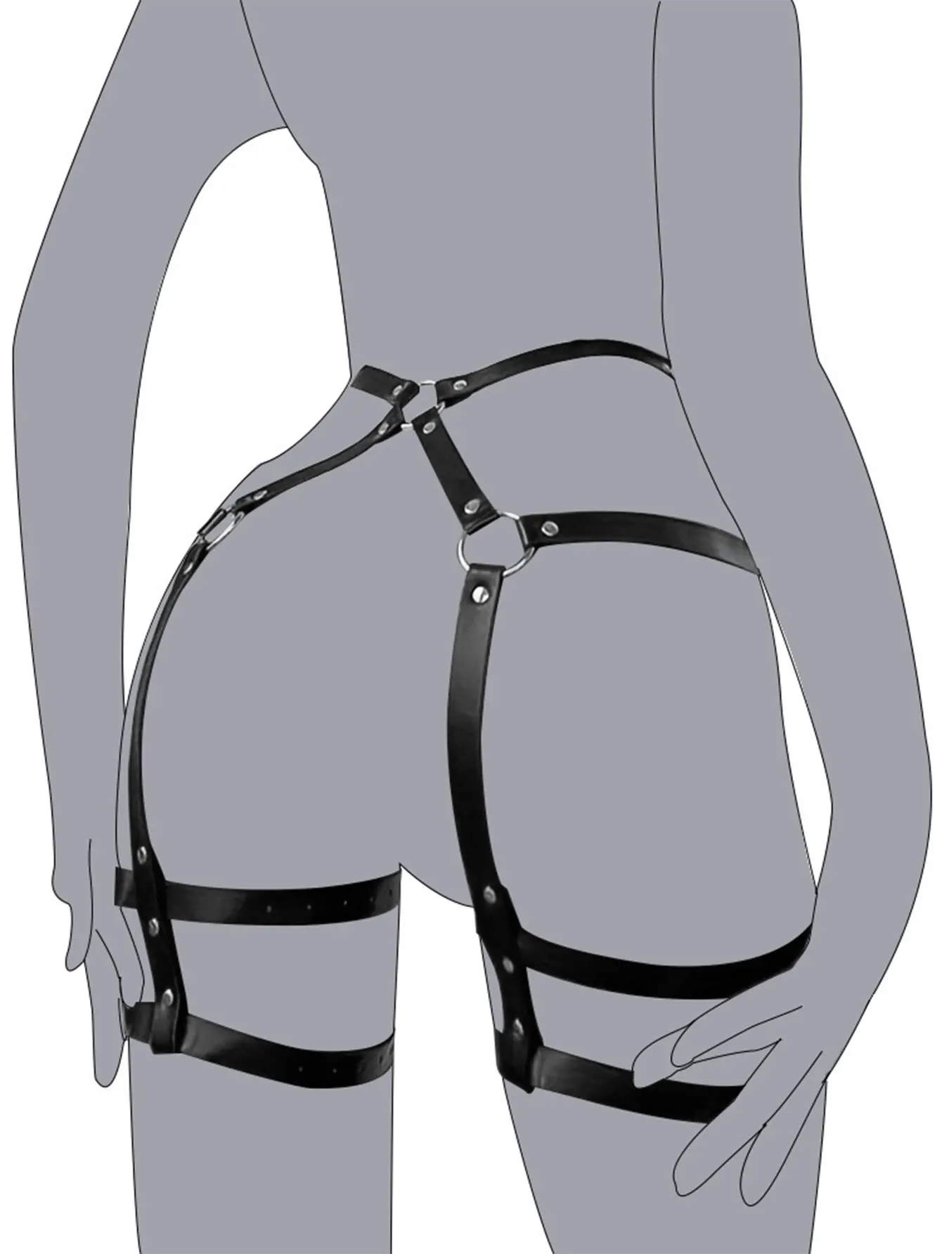 

Sexy Women's Bondage Lingerie Straps, Sexy Garters, Retro Harajuku Binding, Tight Straps, Party, Adult Alternative Accessories