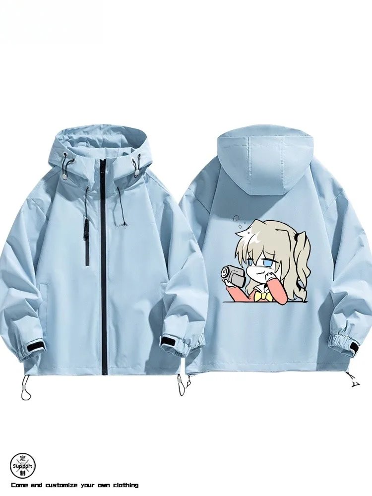 Charlotte Collaborative Edition Windjacke Jaet Oberbekleidung Reißverschluss Dekoration Polyester Jugend Faion Outdoor Frühling Herbst