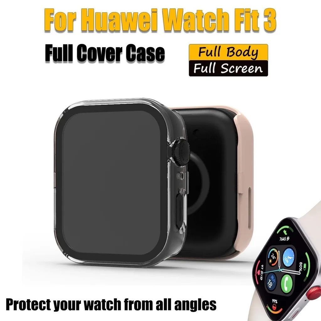 Закаленное защитное стекло с полным покрытием для Huawei Watch Fit 3, ТПУ защитный чехол с полным покрытием для Huawei Watch Fit 3