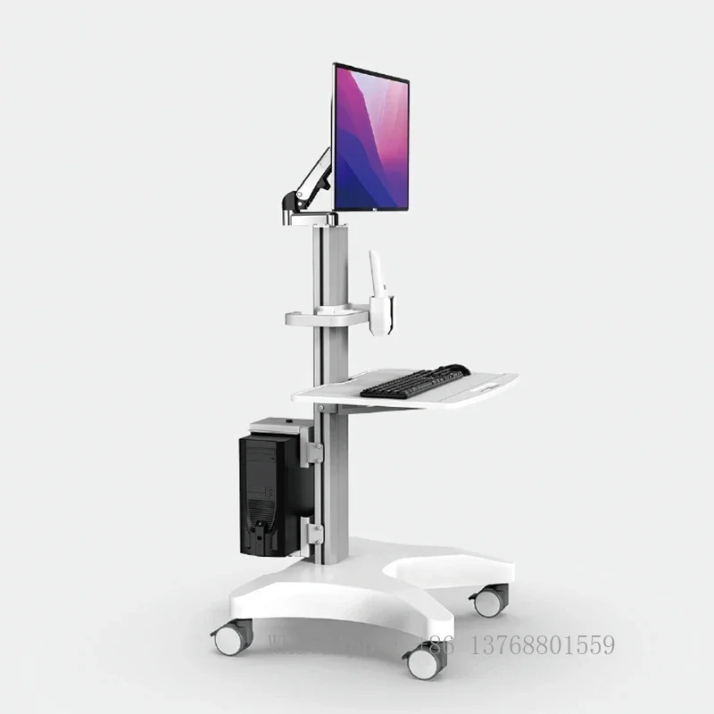 Height Adjustable Mobile Cart Computer And Laptop