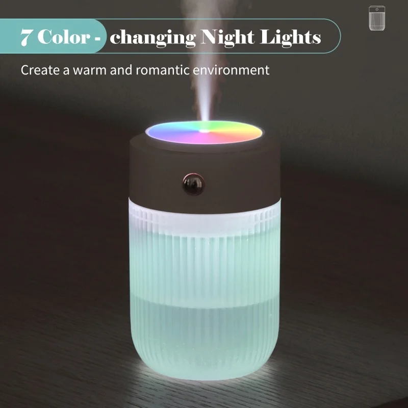 250mL Car Mist Humidifier With Colorful Night Light Desktop USB Mist Humidifier Cool Air Humidifier For Home Office Bedroom
