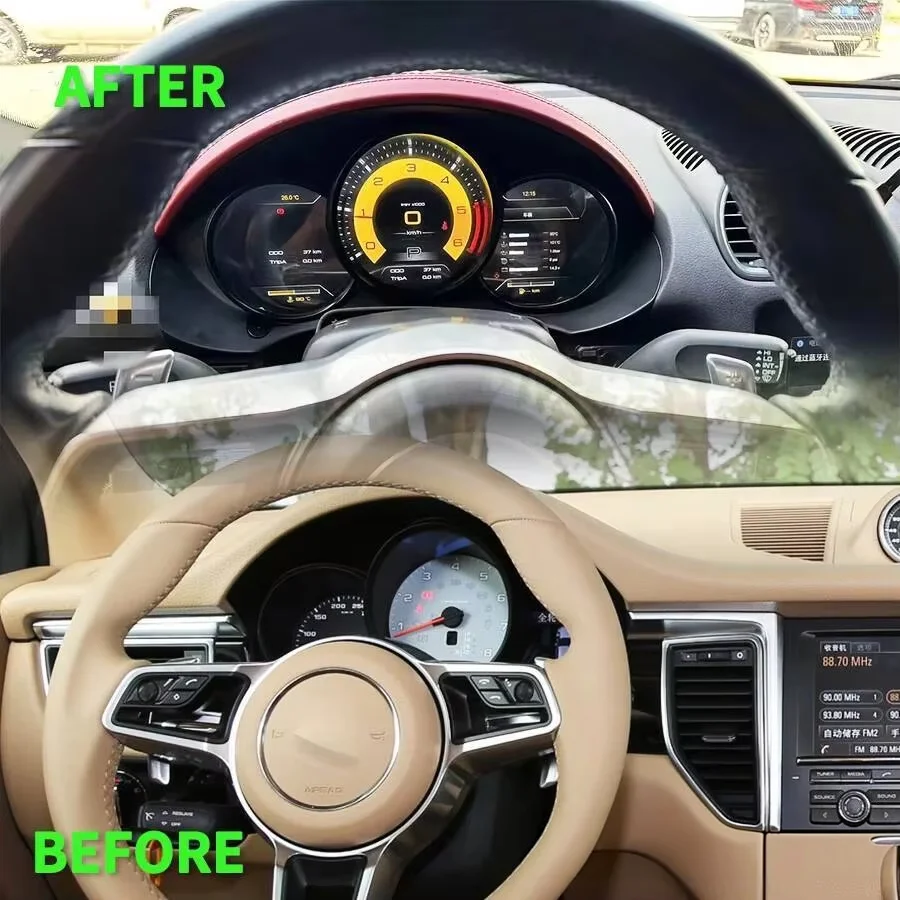 For Porsche Macan Boxster 2014-2023 LCD Digital Cluster Virtual Cockpit Speed Meter Instrument Panel Cluster 12.3inch Dashboard