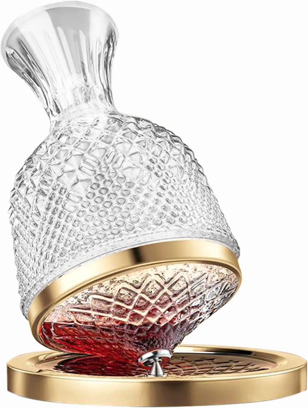 

Ideal Wine Gift for Collectors & Enthusiasts, 360-Degree Rotating Thickened Glass Decanter