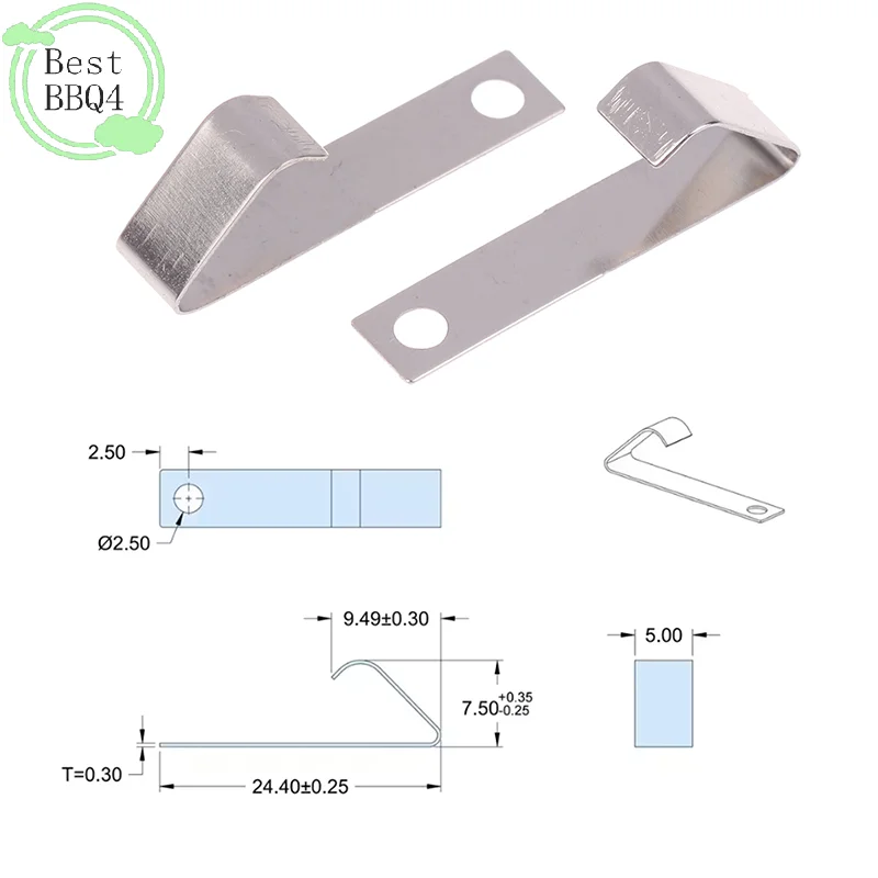 BBQ4 5/10Pcs Metal 9V Battery Spring Contact BC-5232-NI AA Battery Negative Piece Accessories - view 6