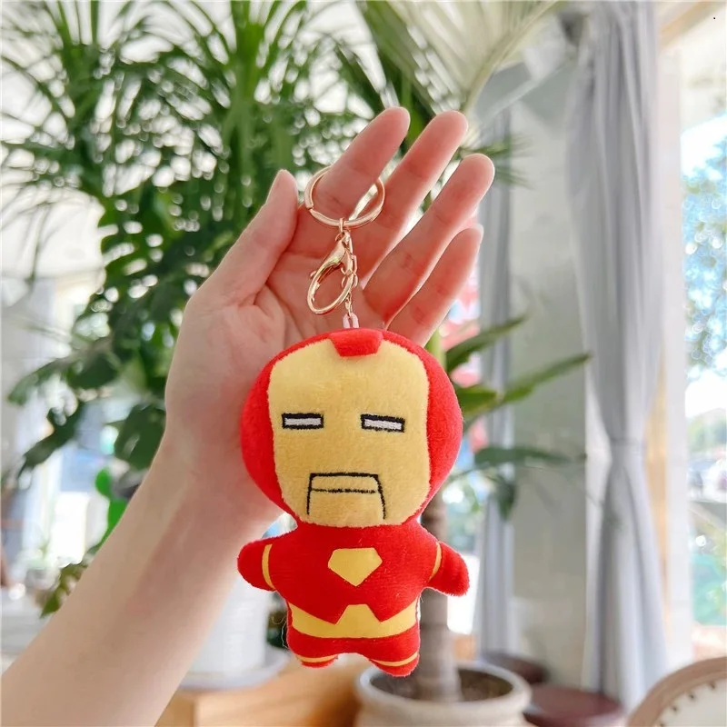 12cm Cute SUper heroes plush toys Keychain bag charm super dolls for boys gifts - view 6