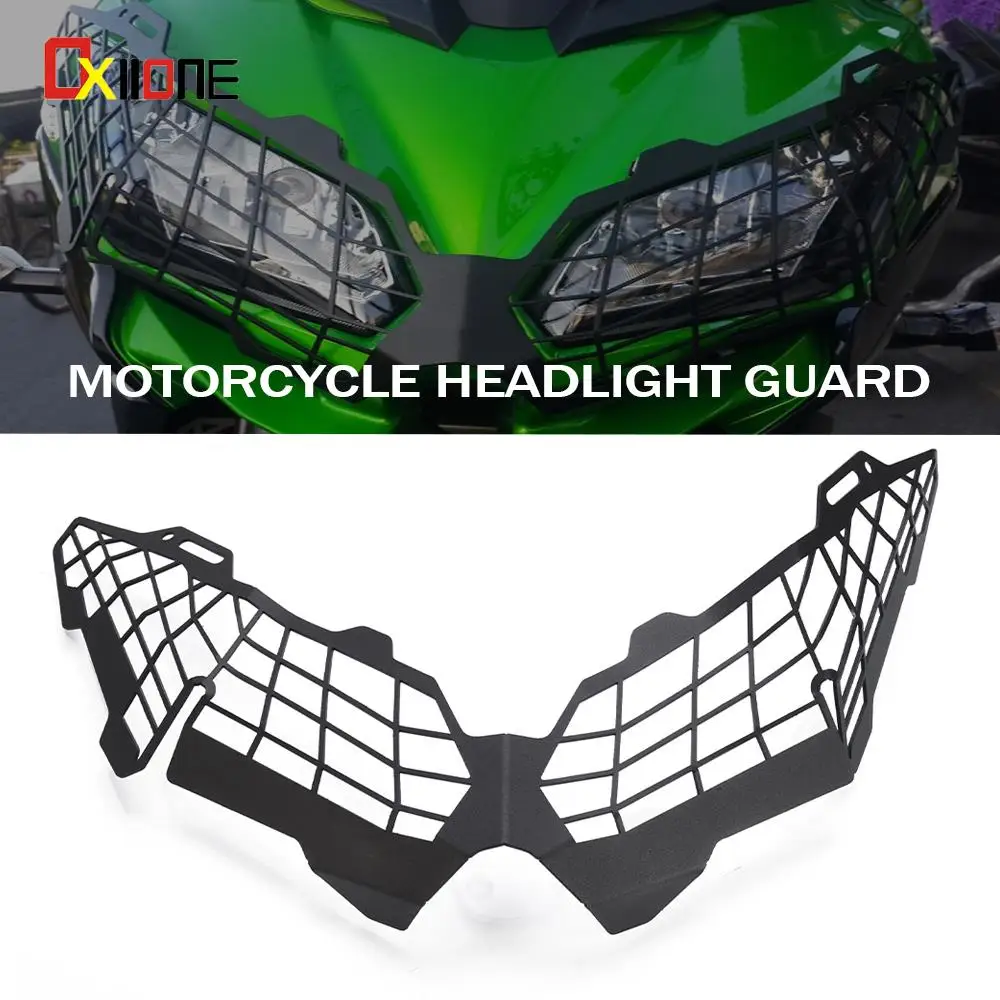 

For Kawasaki Ninja 300 R 2013-2017 2016 2015 14 Motorcycle Accessories Headlight Guard Grill Cover CNC Aluminum Head Light Parts