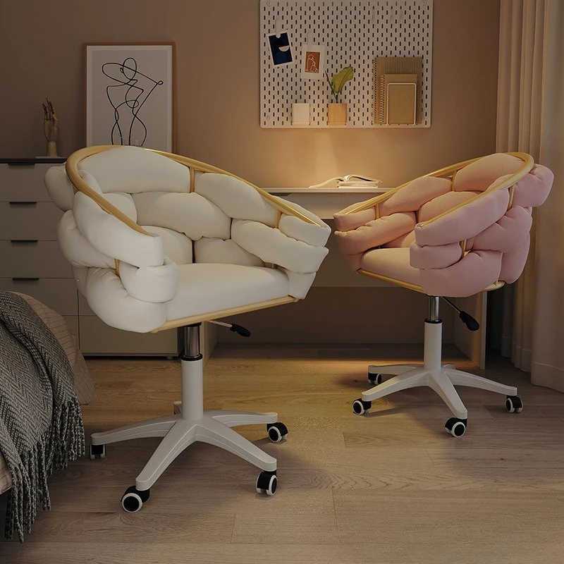 2026 hot sell Bedroom living room lift swivel chair comfortable makeup stool high rebound sponge