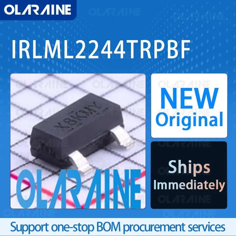 5/10/100Pcs IRLML2244TRPBF SOT-23-3 Original Transistor MOSFET RoHS P-Channel 1 Channel Vds-20 V Id- 4.3 A