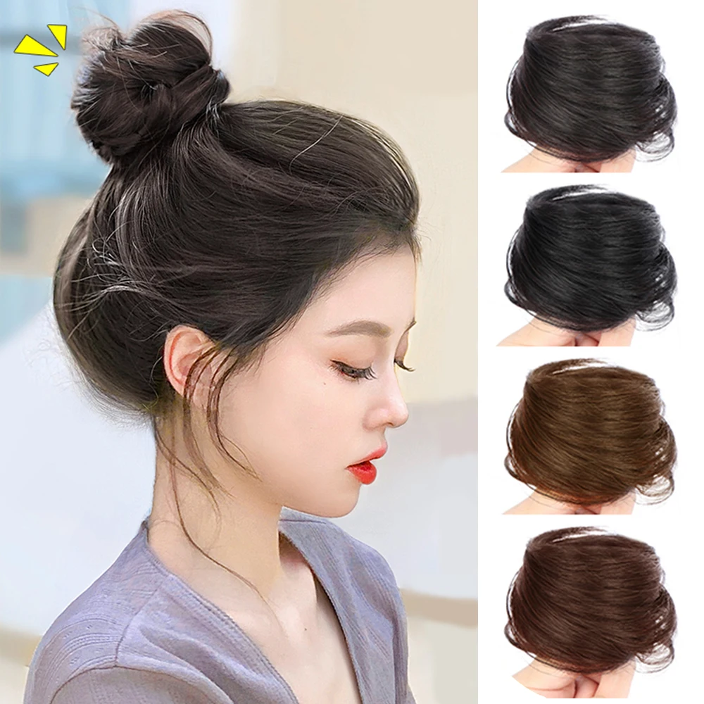 100% Human Hair Bun Messy Real Hair Bun Human Bun Hairpieces for Women Natural Updo Tousled Chignons Daily