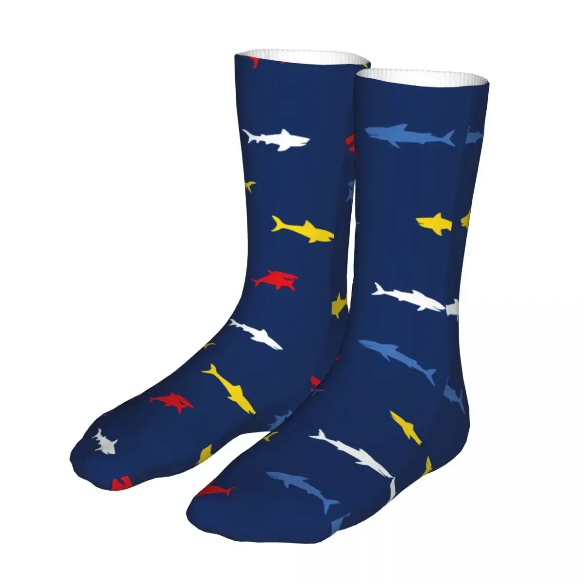 Men Cycling Colorful Sea Shark Animal Socks Cotton Harajuku Women Sock