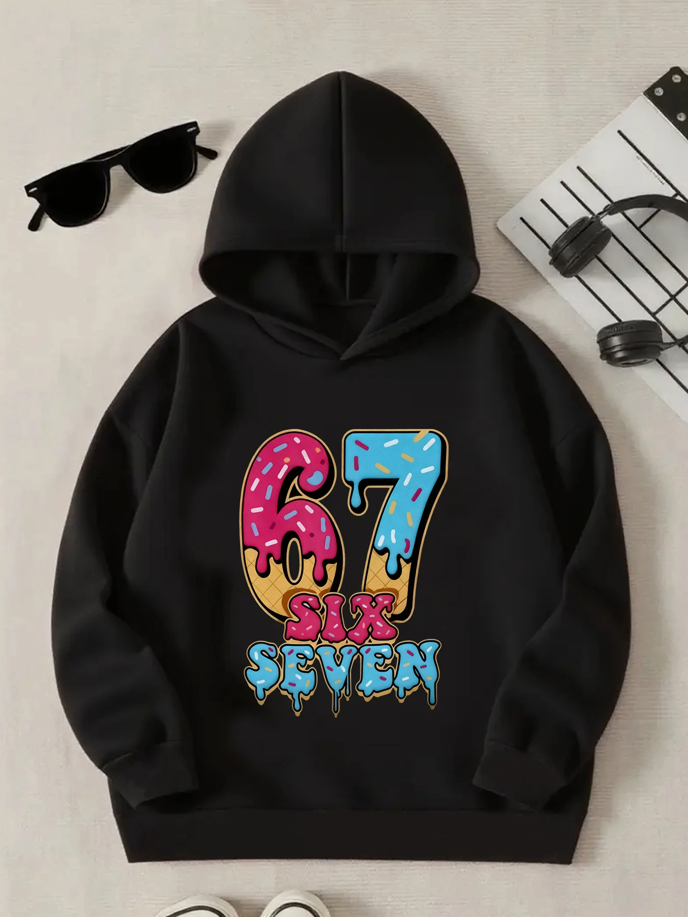 

# 67 толстовок для мальчиков и девочек, модный принт с тематикой номеров шесть и семь, незаменимый подарок