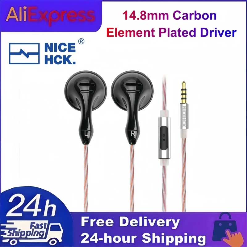 

NICEHCK B70 14,8 мм карбоновый элемент с покрытием, драйвер HIFI, плоская гарнитура IEM с разъемом 3,5/4,4 мм