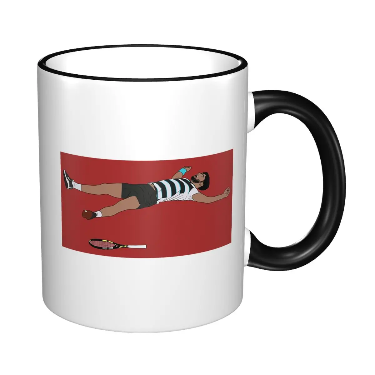 Carlos Alcaraz French Open Win Minimalist Mug Funny Ceramic Coffee Cups Tea Mugs Milk Cup Drinkware Gifts for Woman Man