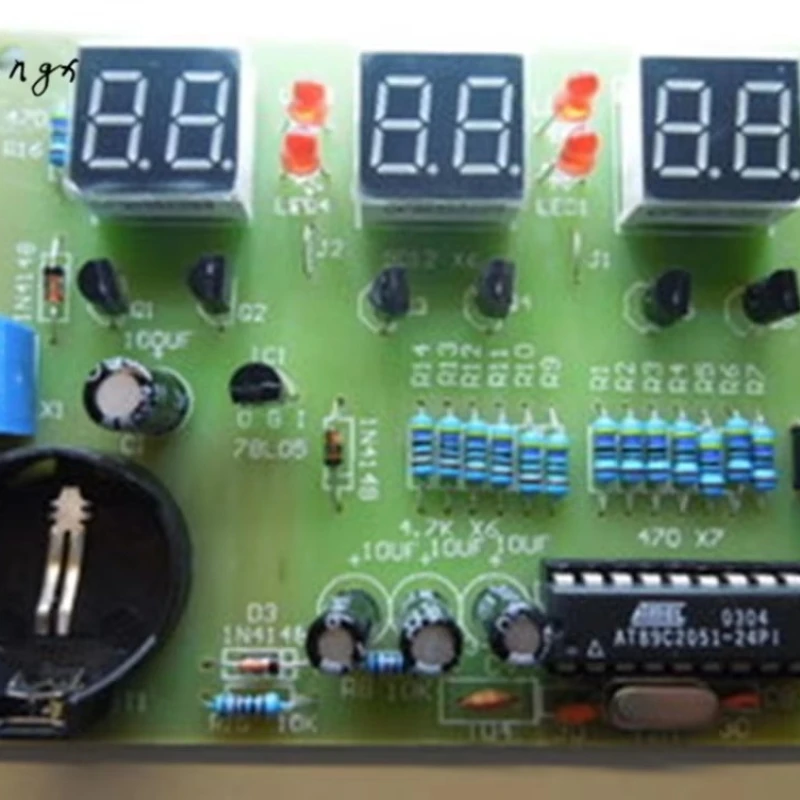 DIY Kits AT89C2051 Electronic Clock Digital Tube LED Display Suite Electronic Module Parts and Components DC 9V - 12V