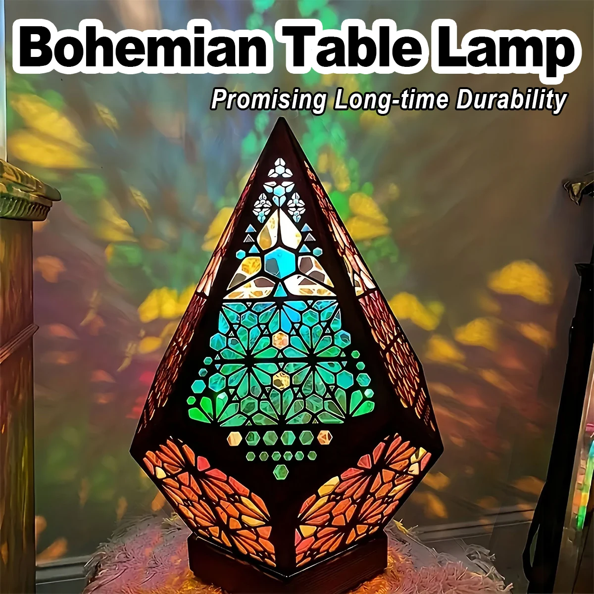 Usb Bohemian Led Projection Table Lamp Projector Light Effect Floor Atmosphere Bedroom Night Vintage Bedside Decoration Pattern