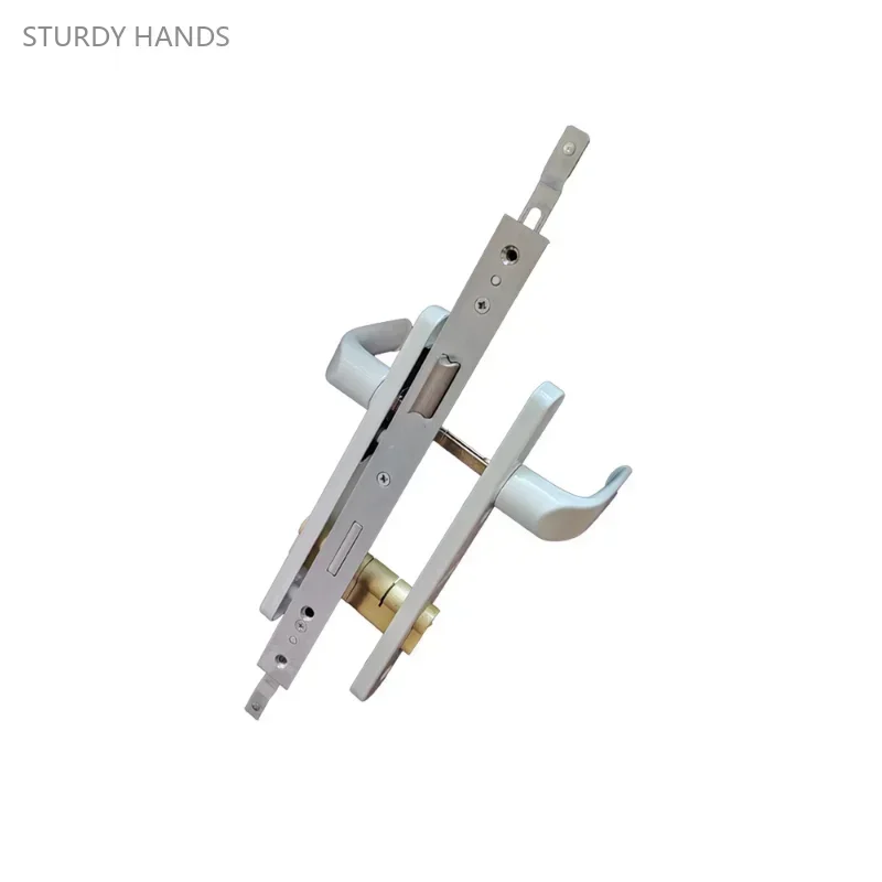 

1 set of old-fashioned aluminum alloy door lock, broken bridge aluminum sliding door lock Including key