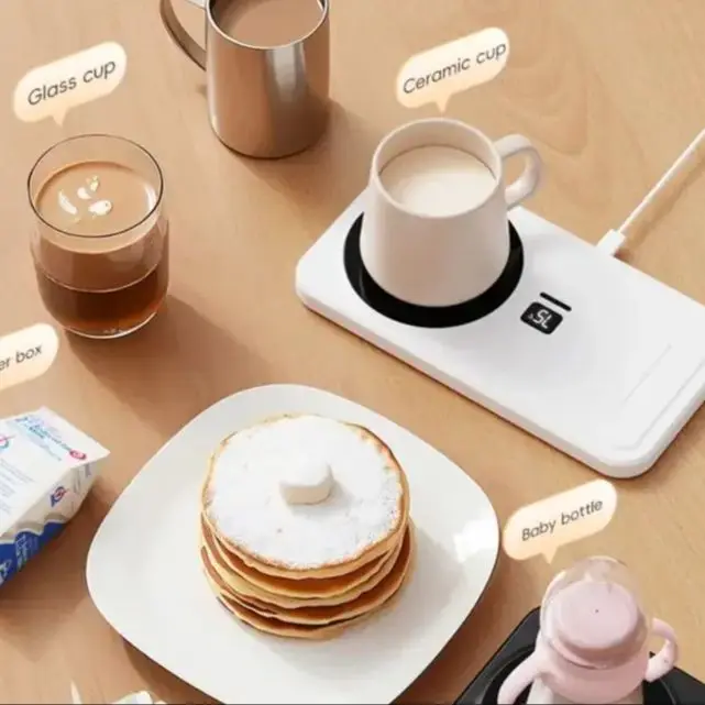 

Подогреватель для кофейных кружек 2-в-1 с беспроводной зарядкой, многофункциональная подставка для подогрева чашек с 3 режимами температуры, для молока, чая, воды