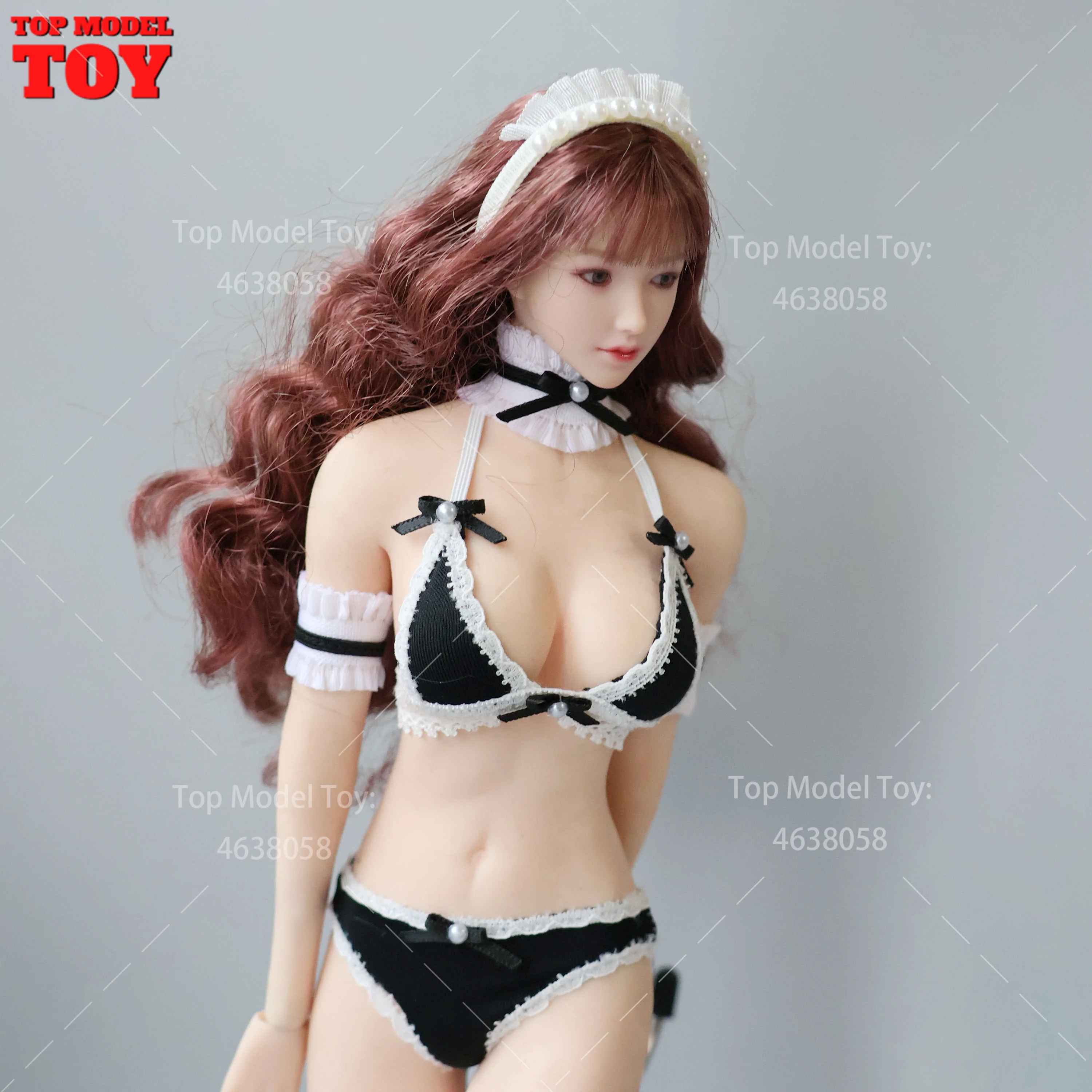 

1/6 Suit Maid Bikini Lingerie and Panty Set Clothes Accessory Model for 12'' Female Soldier Action Figure Body