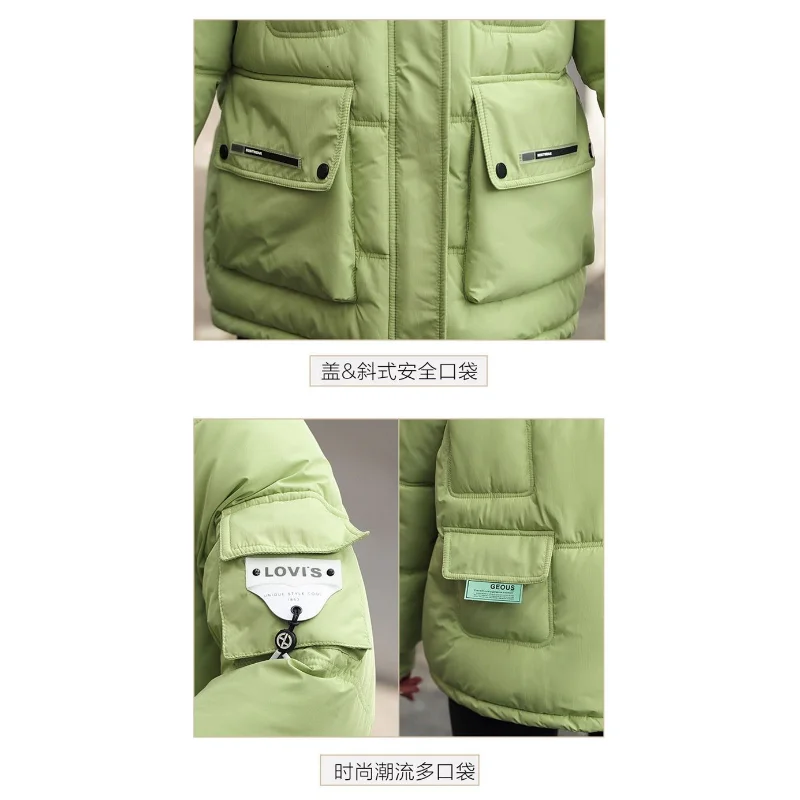 2023 Winter New Down Cotton Coat Women Thickened Short Cotton Jackets Korean Loose Oversize Coat Winter Clothes Women