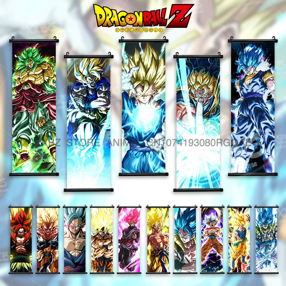 Dragon Ball Z Wall Art Scroll Picture Classic Anime Poster Kakarot Home Decoration Hanging Painting Japanese Figures Gohan Mural