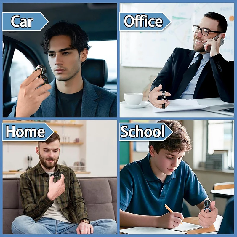 Anneaux magnétiques Fidget Toy Pack cadeaux pour adolescents garçons faveurs de fête Gadget Cool pour adultes aimant Fidget Spinner ensemble de jouets sensoriels