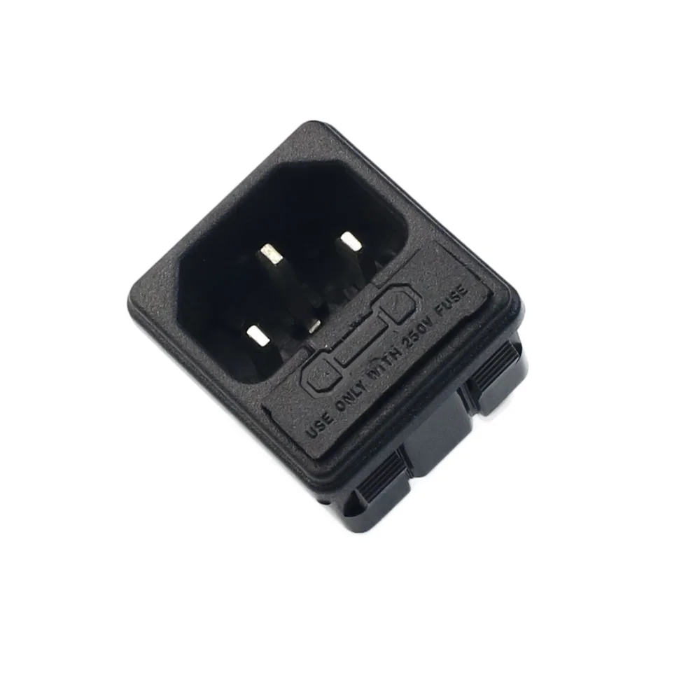 Black IEC 320 C13 Female Plug Rewirable Power Connector 3pin Socket 10A /250V