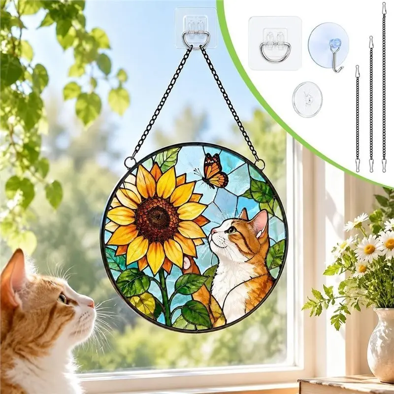 SHGO-36-Piece Window Decoration Set: Includes Suction Cup Hooks And Adjustable Chains For Window Glass Decoration