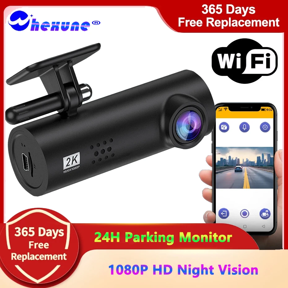 WIFI Car DVR Dash Cam FHD1080P Drive Video Recorder Dashboard Camera Parking Monitor Video Loop Recording Night Vision Black Box