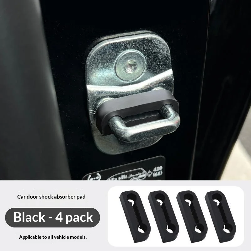 Universal Silicone Car Door Lock Cover Pad Anti Vibration Soundproof Shock Absorber Anti Scratch Auto Door Latch Damper