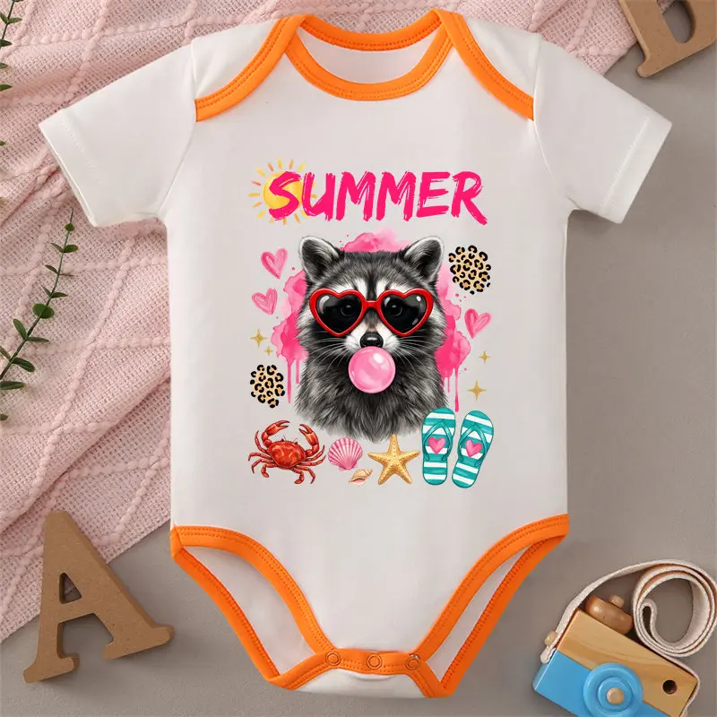 

100% Cotton Onesie My Favorite Season Is Summer Print Bodysuit Comfortable Cloth for Baby Jumpsuit for 0 To 12 Months Newborn