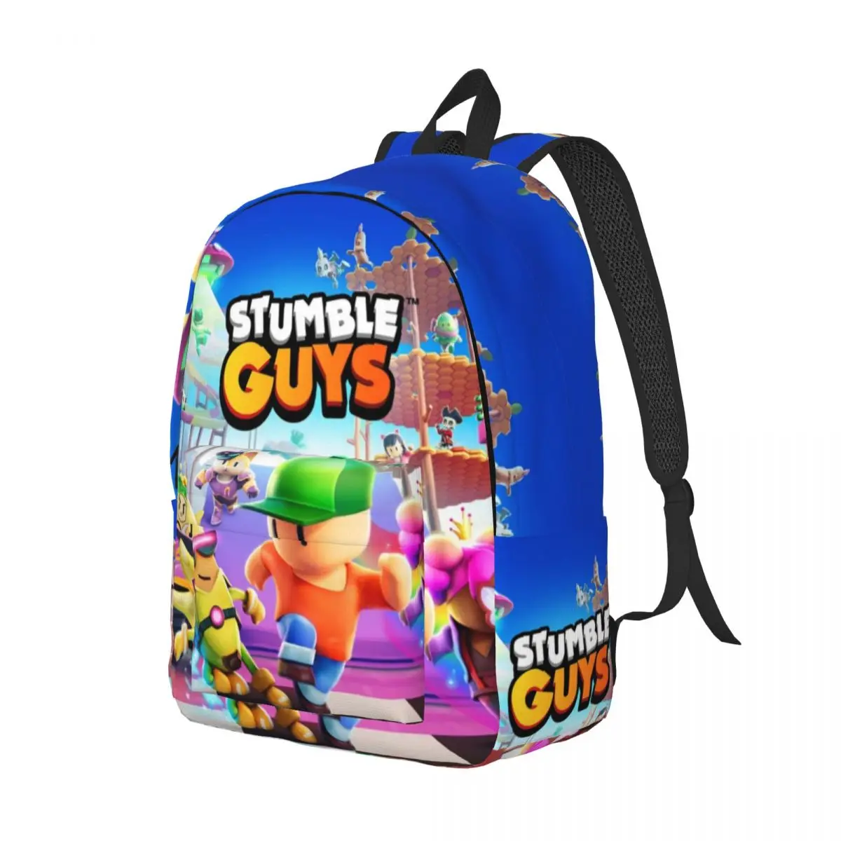 Stumble Guys Printed Lightweight Casual Schoolbag For School, Outdoor, Shopping, Office