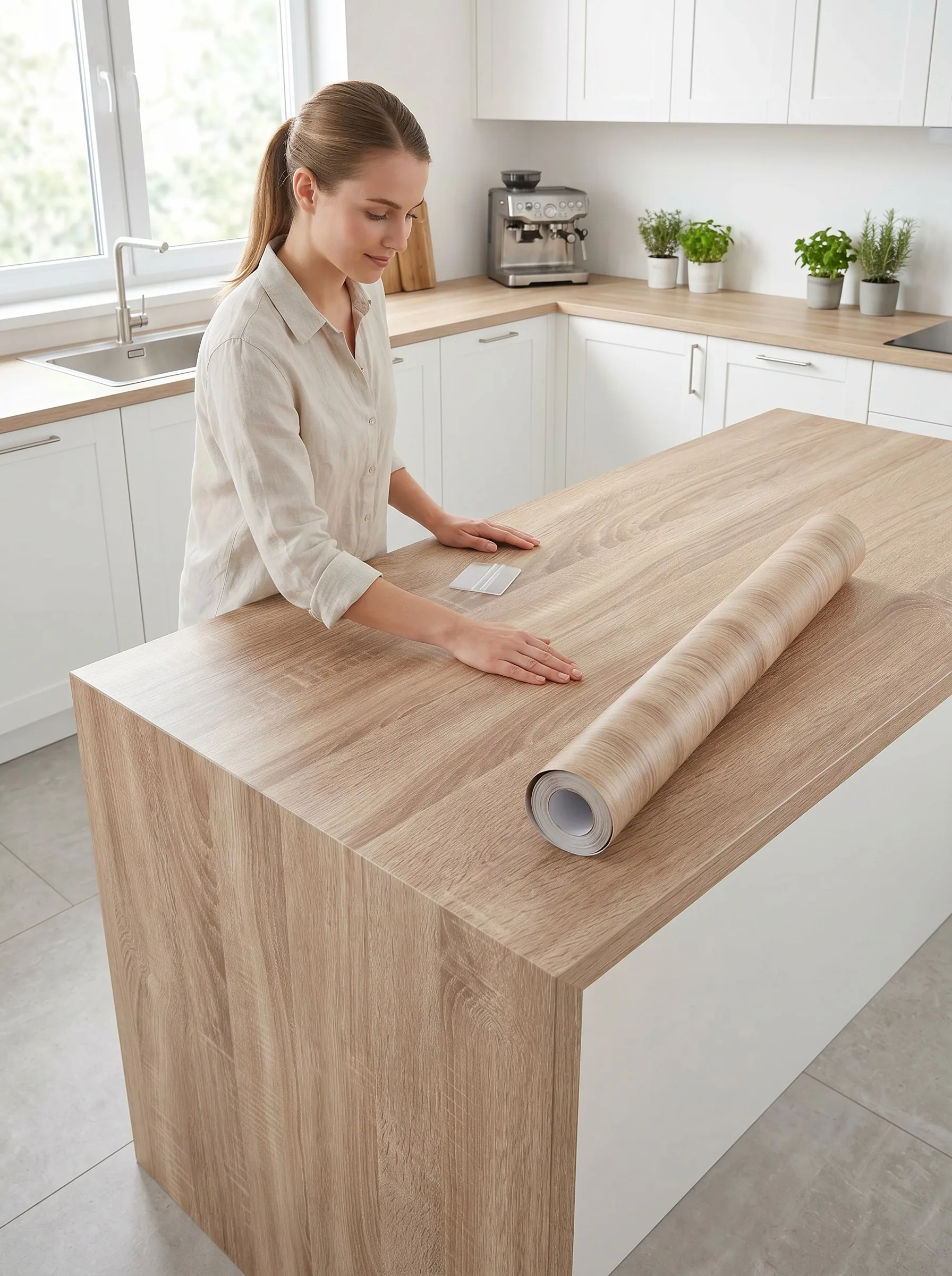 Vinyl Self-adhesive Waterproof Wood Wallpapers Wall Stickers for Wall in Rolls Furniture Renovation Film Bedroom Home Decor PVC