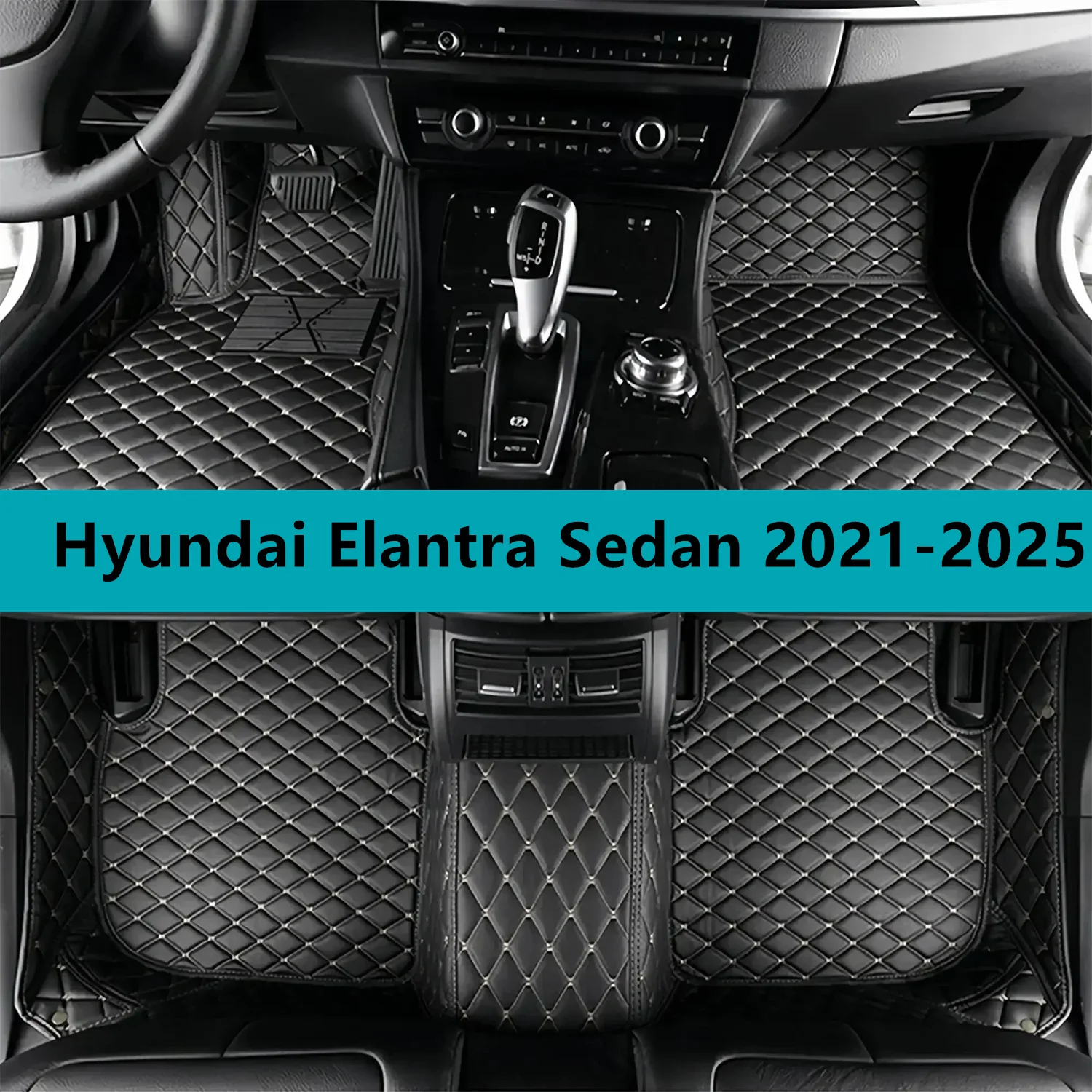 

Полный комплект автомобильных ковриков для Hyundai Elantra Sedan 2021-2025, кожаные коврики для автомобилей, коврики, ковры