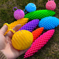 New 3D Creative Decompression Elastic Mesh Toys Solid Printed Radish Decompression Healing Toys Stretch Anti Stress Small Toy