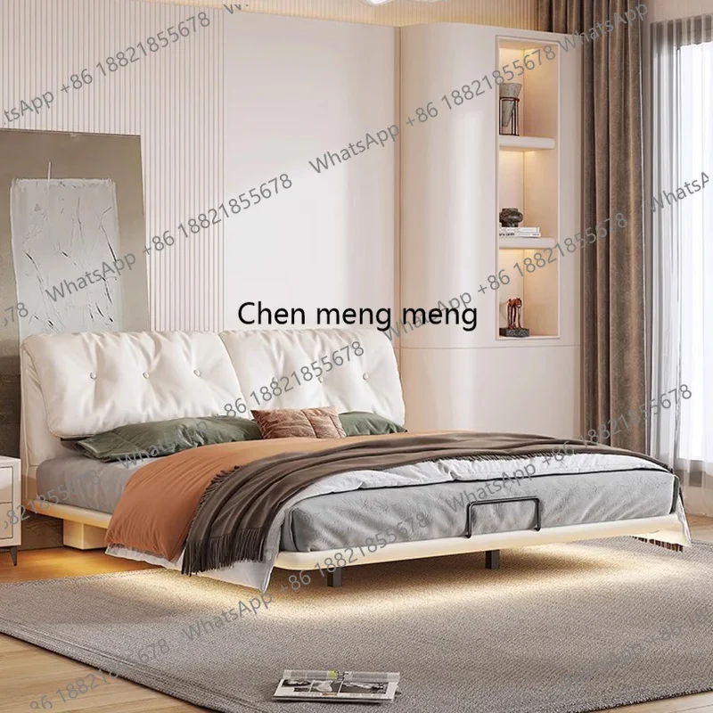 Cute White Bed Cream Cloud Salon Events Aesthetic Save Space Soft Cheap Bed Chinese Interior Camas De Casal Trendy Furniture