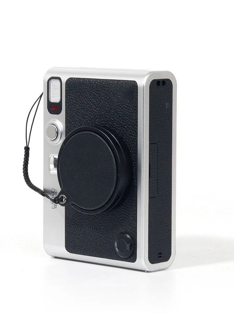 Dla Fujifilm Instax mini EVO Naklejka na obiektyw z prawdziwej skóry Lina ochronna Smycz zapobiegająca upadkowi Natychmiastowa osłona obiektywu aparatu — zdjęcie 2