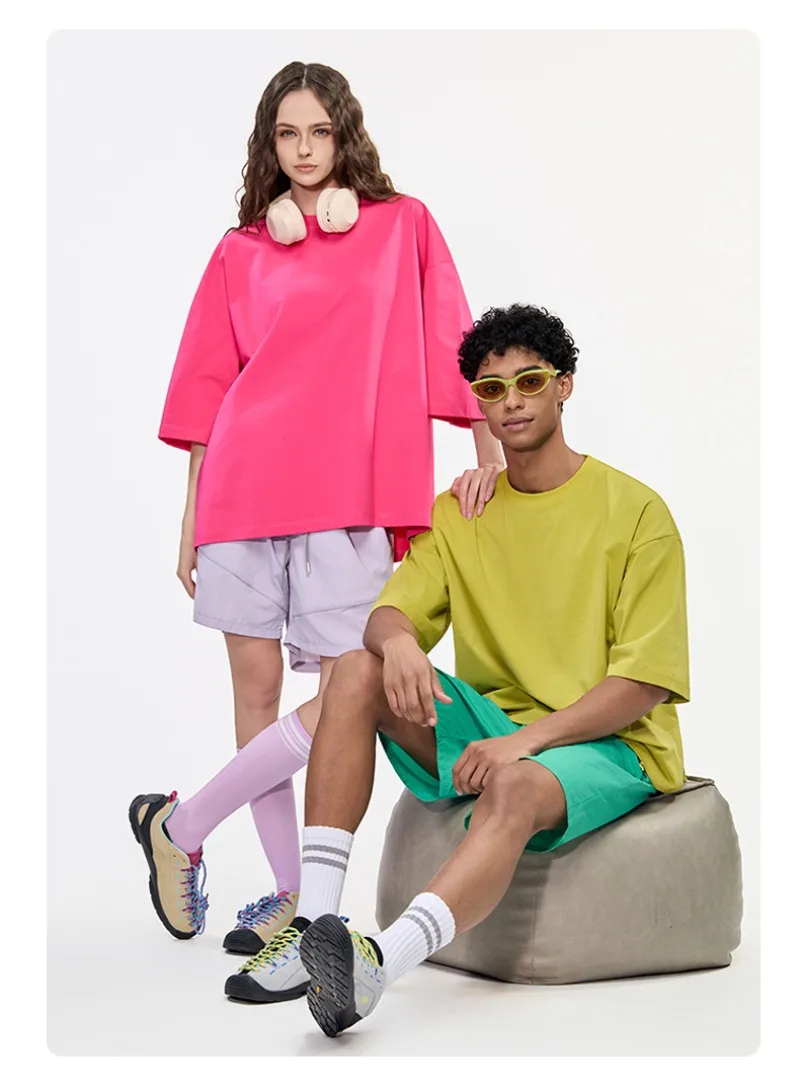 

Solid Color Quick Dry T Shirts Women Boxy Loose Short Summer Tees Basic Daily Men Sport Tops Fashion Women Clothing Unisex