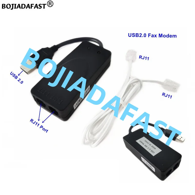 

USB 2.0 Fax Modem With Dual RJ11 Port Caller ID 56K V.92 V.90 Conexant CX93010 Support WINDOWS 11 10 8 7 Linux