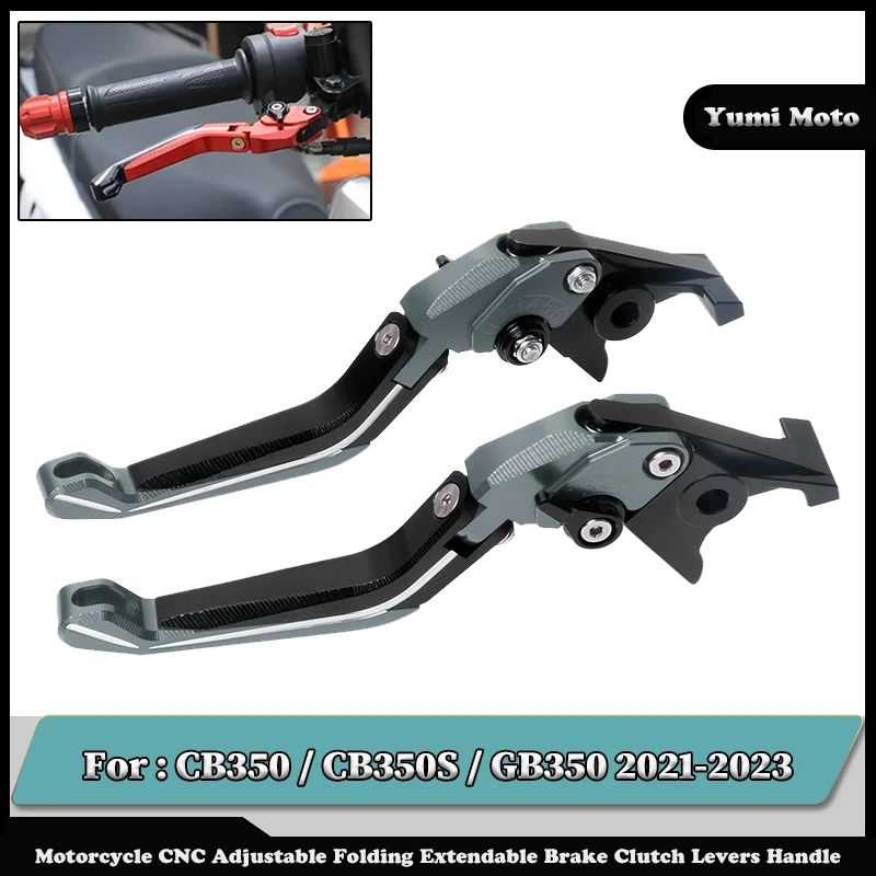 

NEW Motorcycle Folding Adjustable Brake Clutch Levers Handlebar Grips Motorcycle Parts For HONDA CB350 CB350S GB350 2021-2023