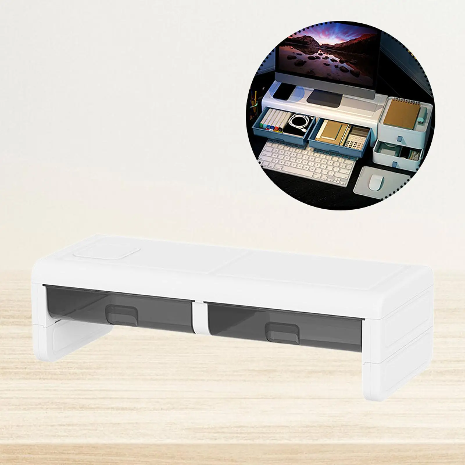 Computer Monitor Holder Sundries Storage Stand for Home Use Office Notebook