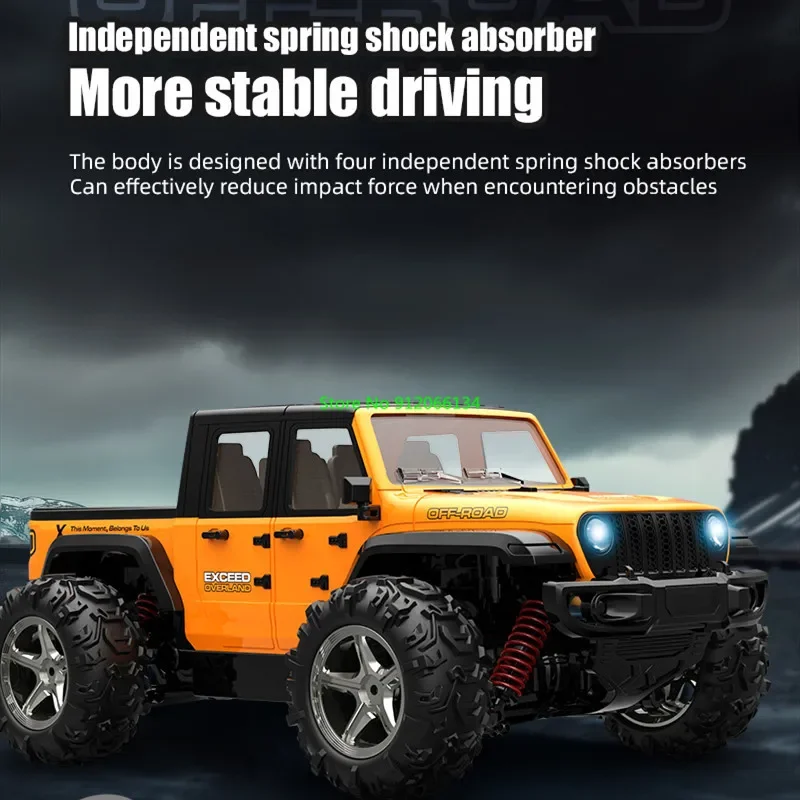 40KM/H High Speed Off Road Pickup Remote Control Trruck 1:20 Headlight 45° Climb 4WD Independent Shock Absorption RC Car Truck