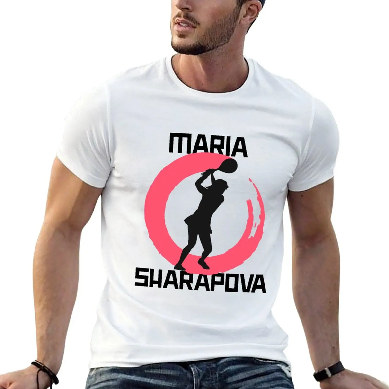 Team Maria Sharapova T-Shirt Large Size Casual Short Sleeve Top