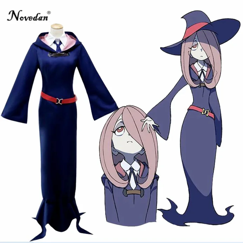 Little Witch Academia Academy Sucy Manbavaran Akko Kagari Lotte Cosplay Costumes Anime Dress Uniform Outfit Halloween Costumes