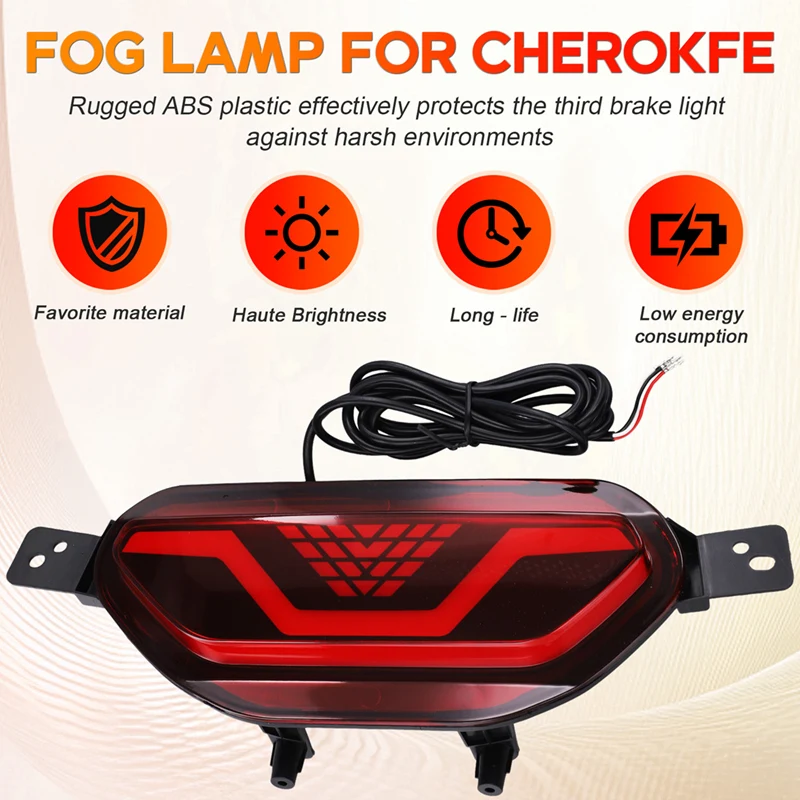 Car Rear Bumper Reflector Brake Light For Chevrolet Tracker Trax 2019-2024 LED Warning Fog Lamp Driving Light