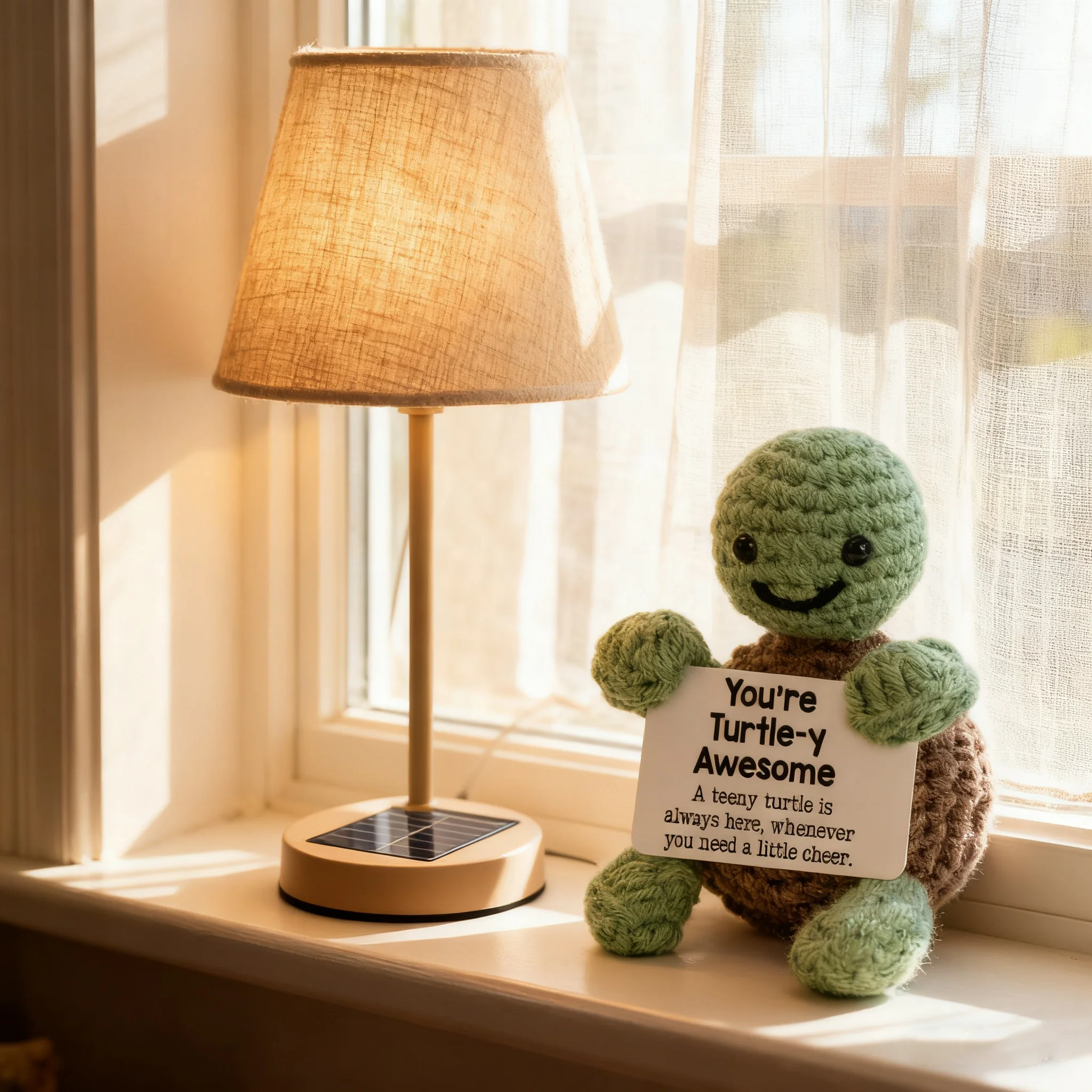 New Knitted Positive Turtle Doll Handmade Amigurumi Doll  Emotional Support Kawaii Animal Stuffed Toy for Kids & Friends gift